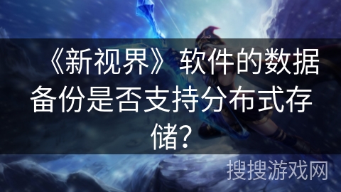 《新视界》软件的数据备份是否支持分布式存储？