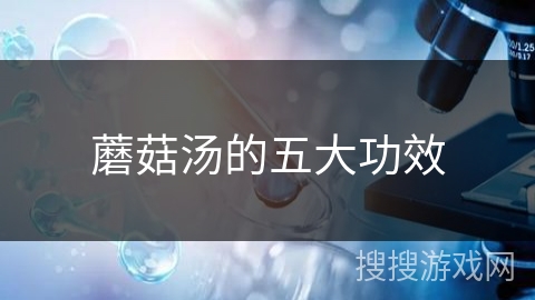 蘑菇汤的五大功效