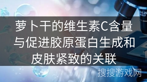 萝卜干的维生素C含量与促进胶原蛋白生成和皮肤紧致的关联