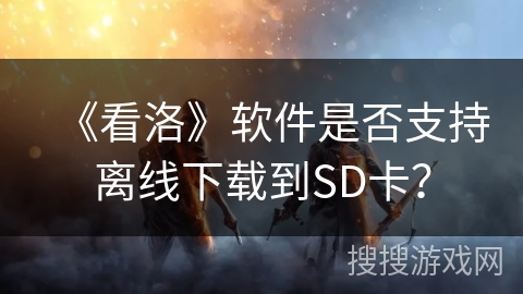 《看洛》软件是否支持离线下载到SD卡？