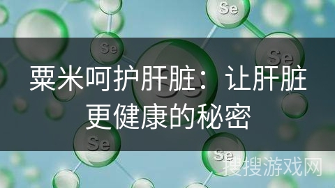 粟米呵护肝脏：让肝脏更健康的秘密
