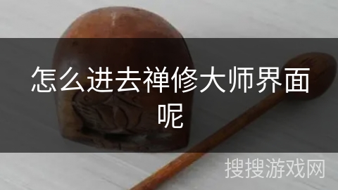 怎么进去禅修大师界面呢