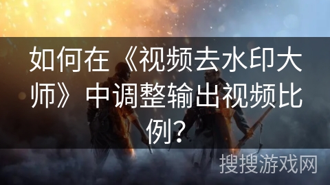 如何在《视频去水印大师》中调整输出视频比例？