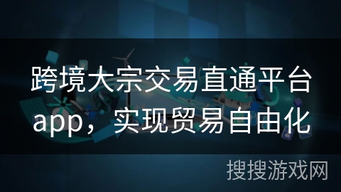 跨境大宗交易直通平台app，实现贸易自由化