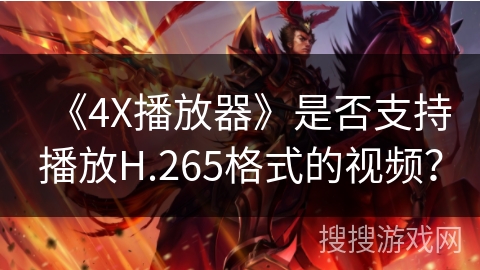 《4X播放器》是否支持播放H.265格式的视频? 《4X播放器》是否支持播放H.265格式的视频?