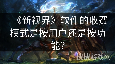 《新视界》软件的收费模式是按用户还是按功能？