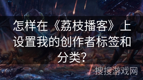 怎样在《荔枝播客》上设置我的创作者标签和分类？