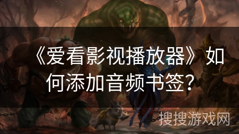 《爱看影视播放器》如何添加音频书签？