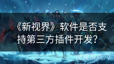 《新视界》软件是否支持第三方插件开发？