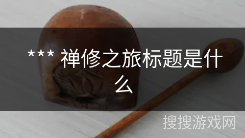  *** 禅修之旅标题是什么