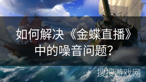 如何解决《金蝶直播》中的噪音问题？