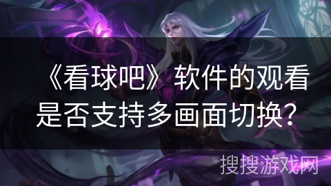 《看球吧》软件的观看是否支持多画面切换？