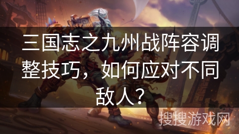 三国志之九州战阵容调整技巧，如何应对不同敌人？