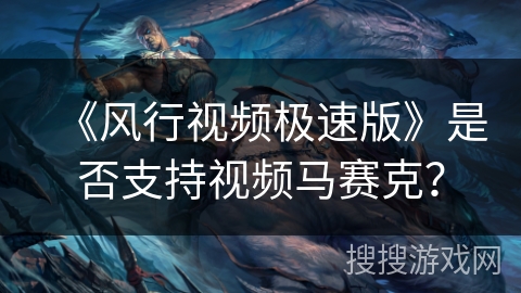 《风行视频极速版》是否支持视频马赛克？