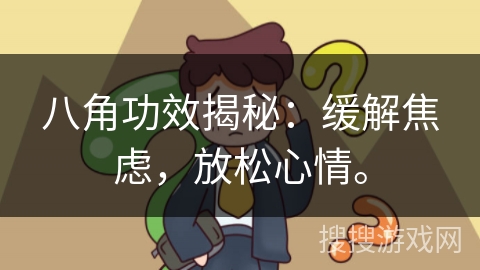 八角功效揭秘：缓解焦虑，放松心情。