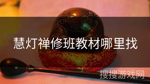 慧灯禅修班教材哪里找