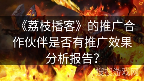 《荔枝播客》的推广合作伙伴是否有推广效果分析报告？