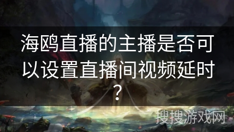 海鸥直播的主播是否可以设置直播间视频延时？