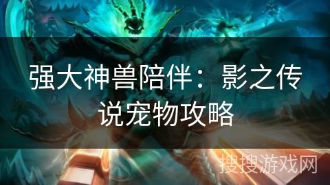 强大神兽陪伴：影之传说宠物攻略