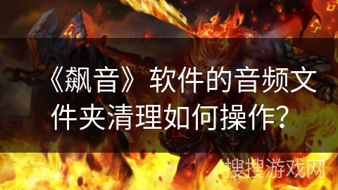 《飙音》软件的音频文件夹清理如何操作？