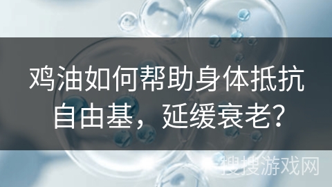 鸡油如何帮助身体抵抗自由基，延缓衰老？