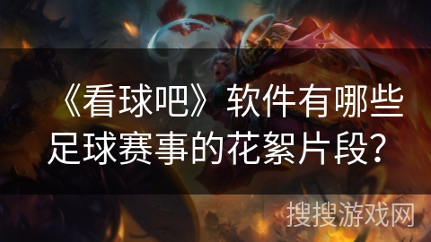 《看球吧》软件有哪些足球赛事的花絮片段？
