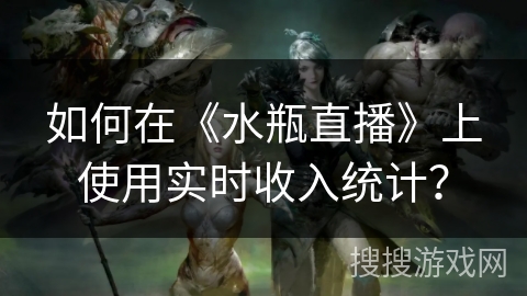 如何在《水瓶直播》上使用实时收入统计？