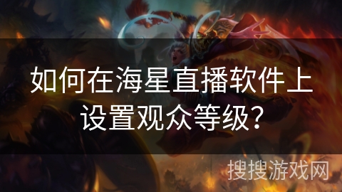 如何在海星直播软件上设置观众等级？