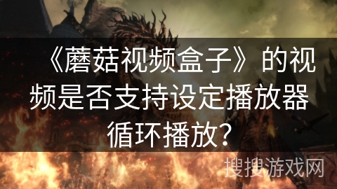 《蘑菇视频盒子》的视频是否支持设定播放器循环播放？