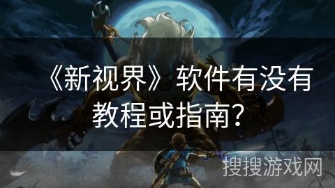 《新视界》软件有没有教程或指南？