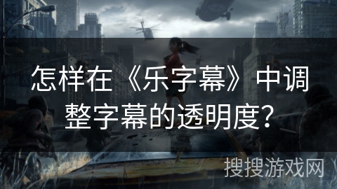 怎样在《乐字幕》中调整字幕的透明度? 怎样在《乐字幕》中调整字幕的透明度?