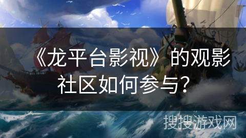 《龙平台影视》的观影社区如何参与？