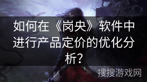 如何在《岗央》软件中进行产品定价的优化分析？