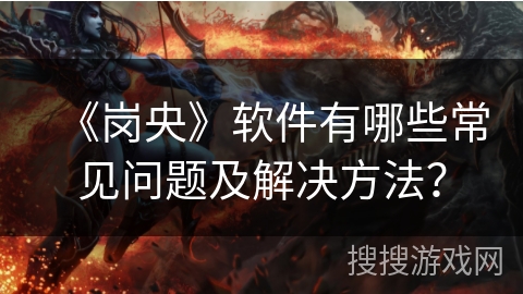 《岗央》软件有哪些常见问题及解决方法? 《岗央》软件有哪些常见问题及解决方法?