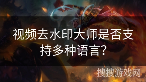 视频去水印大师是否支持多种语言？