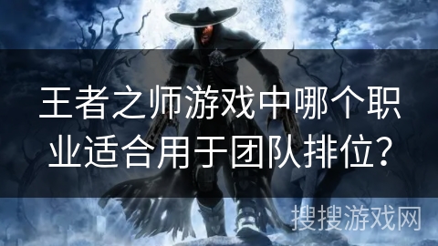 王者之师游戏中哪个职业适合用于团队排位？