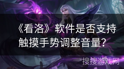 《看洛》软件是否支持触摸手势调整音量? 《看洛》软件是否支持触摸手势调整音量?