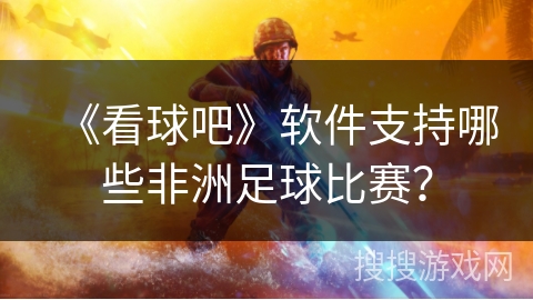 《看球吧》软件支持哪些非洲足球比赛？