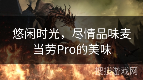 悠闲时光，尽情品味麦当劳Pro的美味