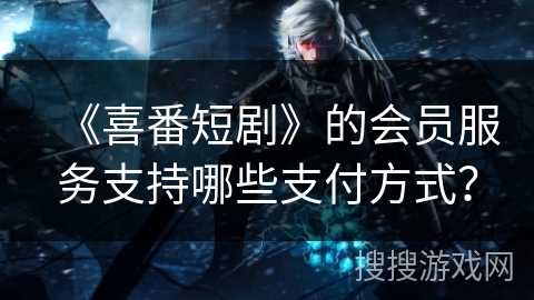 《喜番短剧》的会员服务支持哪些支付方式？