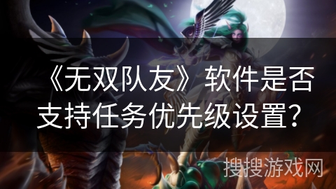 《无双队友》软件是否支持任务优先级设置？