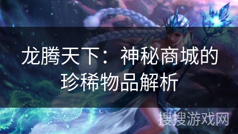 龙腾天下：神秘商城的珍稀物品解析
