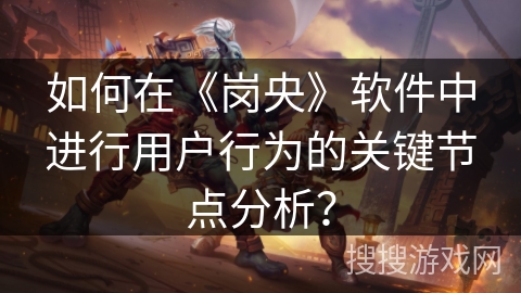 如何在《岗央》软件中进行用户行为的关键节点分析？