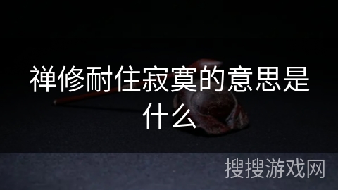 禅修耐住寂寞的意思是什么