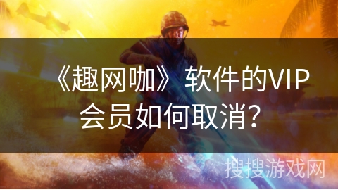 《趣网咖》软件的VIP会员如何取消？