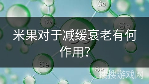 米果对于减缓衰老有何作用？