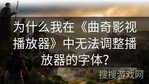为什么我在《曲奇影视播放器》中无法调整播放器的字体？