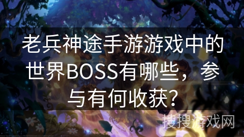 老兵神途手游游戏中的世界BOSS有哪些，参与有何收获？