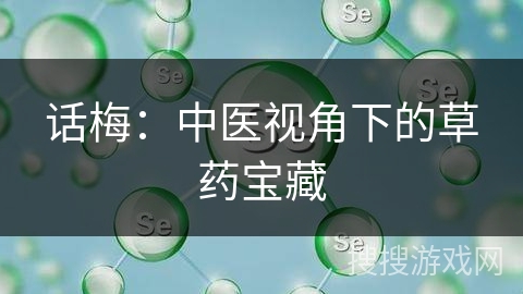 话梅：中医视角下的草药宝藏