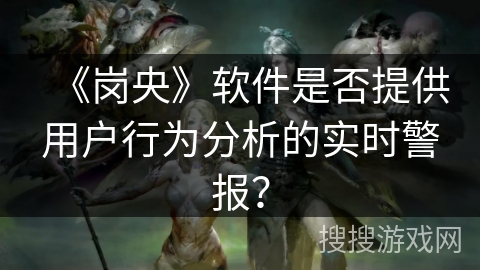 《岗央》软件是否提供用户行为分析的实时警报？